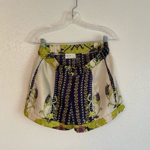 PRINTED SILK SHORTS